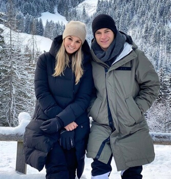 Joshua Kimmich and his wife Lina Meyer.